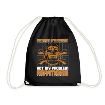 Retired Mechanic Not My Problem Anymore Kfz - Drawstring Bag - black - Front