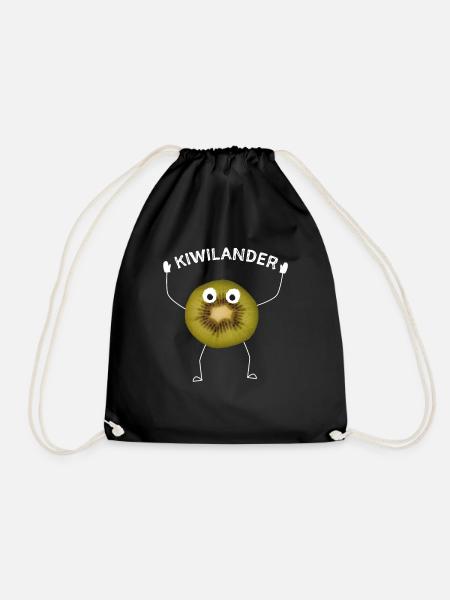 Kiwi Kiwifrucht Neuseeland Neuseeländer Kiwis - Turnbeutel - Schwarz