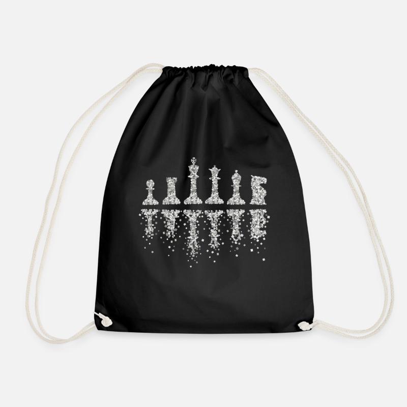 Pièces d’échecs Joueur d’échecs Tournoi d’échecs - Sac de sport léger - noir