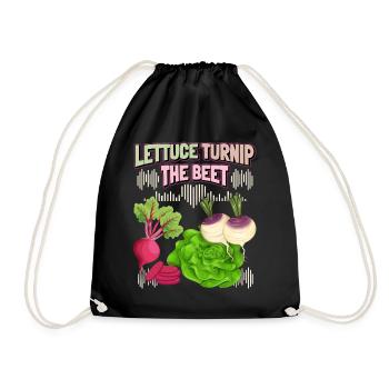 Betterave, Salade, Légumes, Drôle De Dire Végétalien - Sac de sport léger - noir - Devant