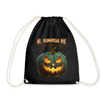 Tarte à la citrouille, citrouille disant, citrouilles d’Halloween - Sac de sport léger - noir - Devant