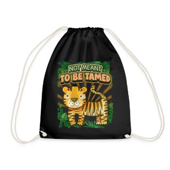 Tigre Kawaii, Tigre De La Jungle, Dicton Drôle - Sac de sport léger - noir - Devant