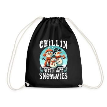 Détendez-vous avec mes Snowmies - Sac de sport léger - noir - Devant