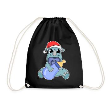 Nashorn Baby Weihnachten - Turnbeutel - Schwarz - Vorne