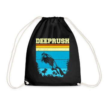Scuba Diving, Scuba Diving, Holiday Sea Diver - Drawstring Bag - black - Front