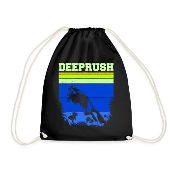 Scuba Diving, Scuba Diving, Holiday Sea Diver - Drawstring Bag - black - Front