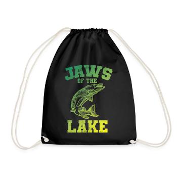 Pêche, pêcheur, pêcheur et pêche au brochet - Sac de sport léger - noir - Devant