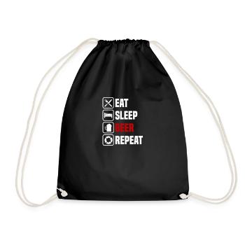Manger, dormir, boire, répéter - Sac de sport léger - noir - Devant