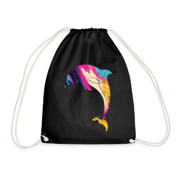 Dolphin - Turnbeutel - Schwarz - Vorne