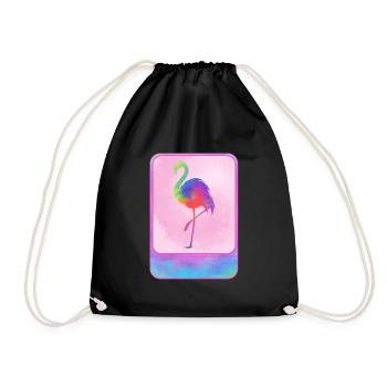 Chemise flamant rose, flamant rose Tie Dye Vintage Tee, - Sac de sport léger - noir - Devant