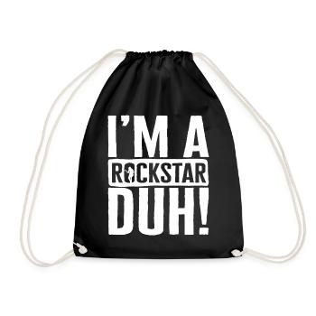 Musik-Shirt, Ich bin ein Star Duh T-Shirt, Geschenk für - Turnbeutel - Schwarz - Vorne