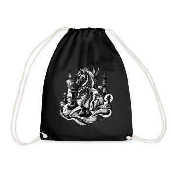 Echecs Elégants Stratégie Echecs - Sac de sport léger - noir - Devant