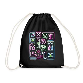 Jeux de société futuristes Jeu de société Chemise - Sac de sport léger - noir - Devant