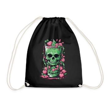 Gothic Gift Cocktail Magie Hexen Okkult Design - Turnbeutel - Schwarz - Vorne