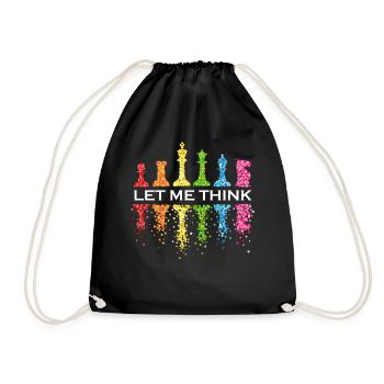 Chess Chess Tournament Chess Set LGBTQ Rainbow - Drawstring Bag - black - Front