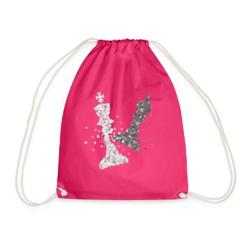 Schach Schachtunier Schachspieler Schachfiguren - Turnbeutel - Fuchsia - Vorne