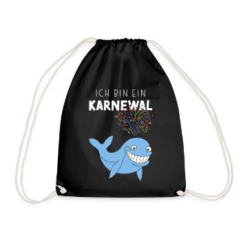 Ich bin ein Karnewal Karneval Konfetti Fastelovend - Turnbeutel - Schwarz - Vorne