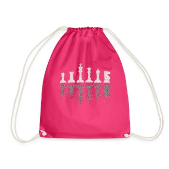 Schach Schachspieler Schachtunier Schachmeister - Turnbeutel - Fuchsia - Vorne
