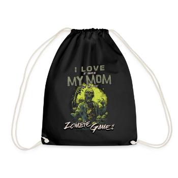 J’aime ma maman Zombie Jeux vidéo pour les joueurs Gamers - Sac de sport léger - noir - Devant