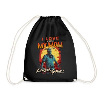 J’aime ma maman Zombie Jeux vidéo pour les joueurs Gamers - Sac de sport léger - noir - Devant
