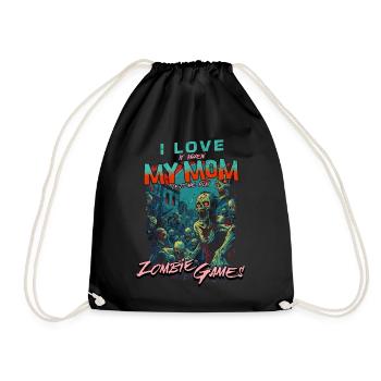 J’adore mes jeux vidéo Mom Zombie pour les gamers - Sac de sport léger - noir - Devant