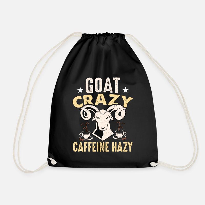 Sheep And Goat Farming Goat Crazy Caffeine Farming - Turnbeutel - Schwarz