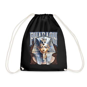 Tut-Ench-Amun, Egyptian Pharaoh, Egypt - Drawstring Bag - black - Front