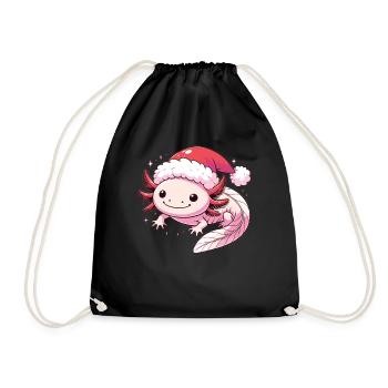 Axolotl Noël Axolotls mignons Joyeux Noël - Sac de sport léger - noir - Devant