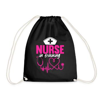 Infirmière en formation - Citations drôles d’infirmière - Sac de sport léger - noir - Devant