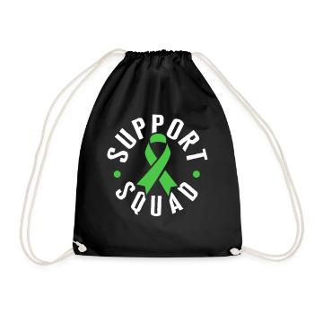 Lymphoma Krieger Shirt, Support Squad T-Shirt, Geschenk - Turnbeutel - Schwarz - Vorne