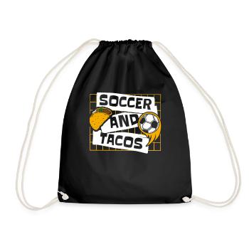 Soccer And Tacos Futbol Fußball Goal Keeper - Turnbeutel - Schwarz - Vorne