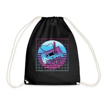 Vaporwave Cassette Player Retro Vintage Pop - Turnbeutel - Schwarz - Vorne