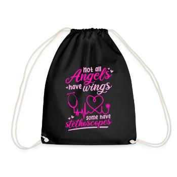 Infirmière autorisée Infirmière hospitalière Vie d’infirmière - Sac de sport léger - noir - Devant