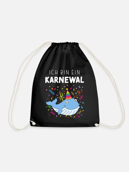 Ich bin ein Karnewal Kölner Karneval Konfetti - Turnbeutel - Schwarz