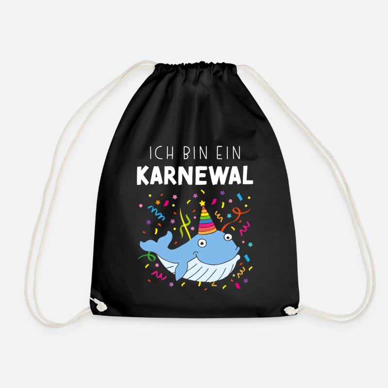 Ich bin ein Karnewal Kölner Karneval Konfetti - Turnbeutel - Schwarz