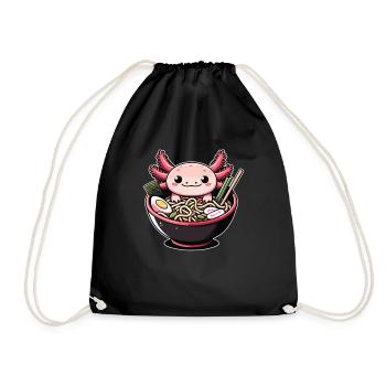 Mais d’abord, l’axolotl sucré mange des ramen - Sac de sport léger - noir - Devant