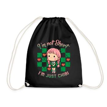 Chemise d’anime, je ne suis pas court, je ne suis que Chibi Tee, - Sac de sport léger - noir - Devant
