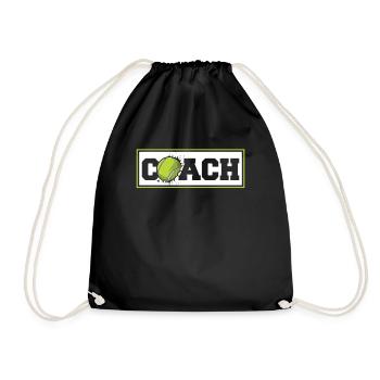 Coach Lover Player Professional Trainer Tennis - Turnbeutel - Schwarz - Vorne