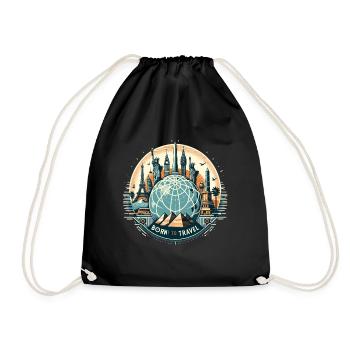 Né pour voyager Voyage Voyage Voyage Vacances Voyage - Sac de sport léger - noir - Devant