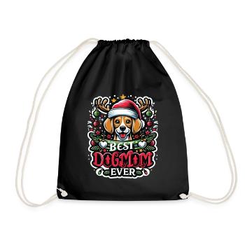 Best Dog Mom Ever Dog Dogs Best Dog Mom - Drawstring Bag - black - Front
