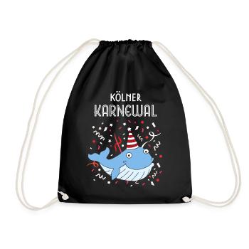 Kölner Karneval Fasching Konfetti Colonia Kölle - Turnbeutel - Schwarz - Vorne