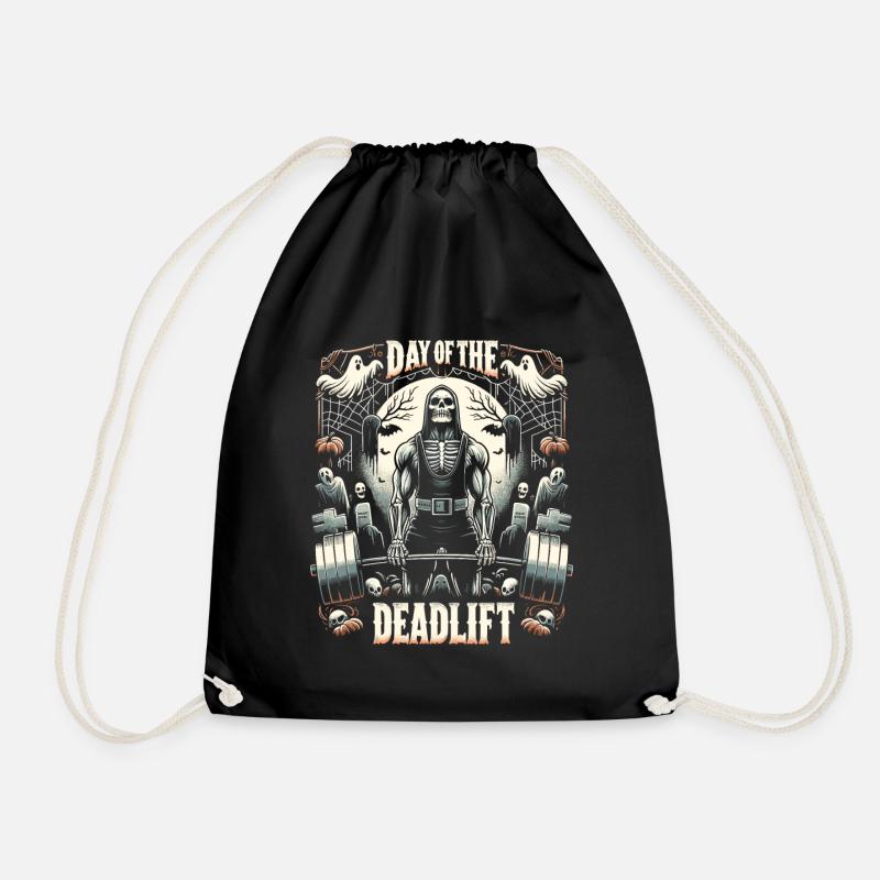 Horror Deadlifter Deadlift Bodybuilding Workout - Drawstring Bag - black