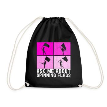 Drapeau agitant la fanfare garde de couleur - Sac de sport léger - noir - Devant