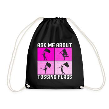 Drapeau agitant la fanfare garde de couleur - Sac de sport léger - noir - Devant