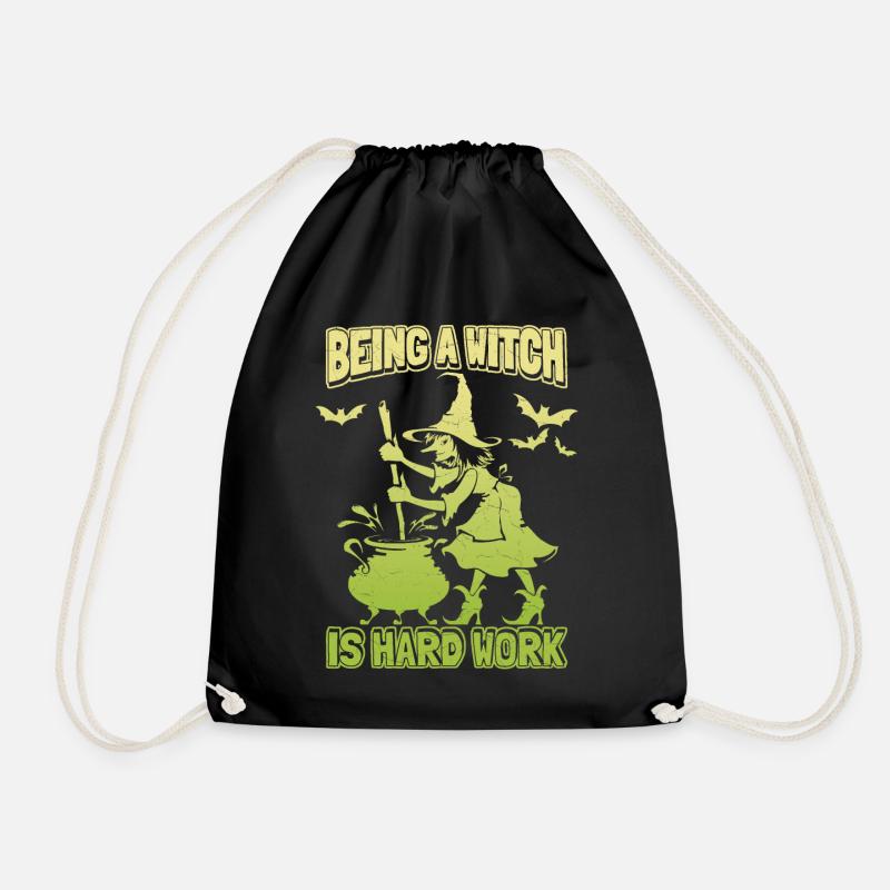 Hexe, Hexenkunst, Witchcraft, Hexengebräu, Spruch - Turnbeutel - Schwarz