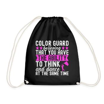 Drapeau agitant la fanfare garde de couleur - Sac de sport léger - noir - Devant