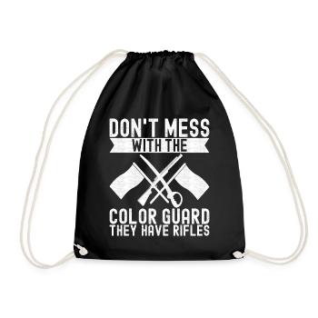 Drapeau agitant la fanfare garde de couleur - Sac de sport léger - noir - Devant