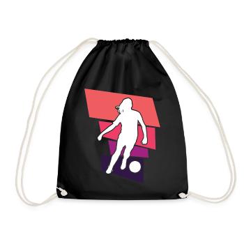 Soccer féminin, Football féminin, Football féminin - Sac de sport léger - noir - Devant
