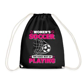 Soccer féminin, Football féminin, Football féminin - Sac de sport léger - noir - Devant