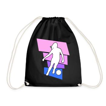Soccer féminin, Football féminin, Football féminin - Sac de sport léger - noir - Devant